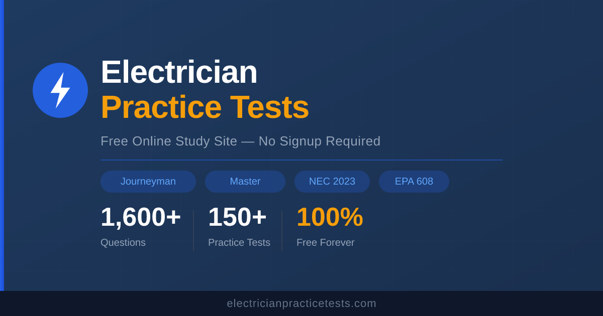 Free Electrician Study Guides — Printable PDF Cheat Sheets | NEC 2026