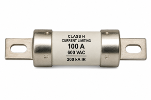 Cartridge fuse with flat knife-blade contacts at both ends